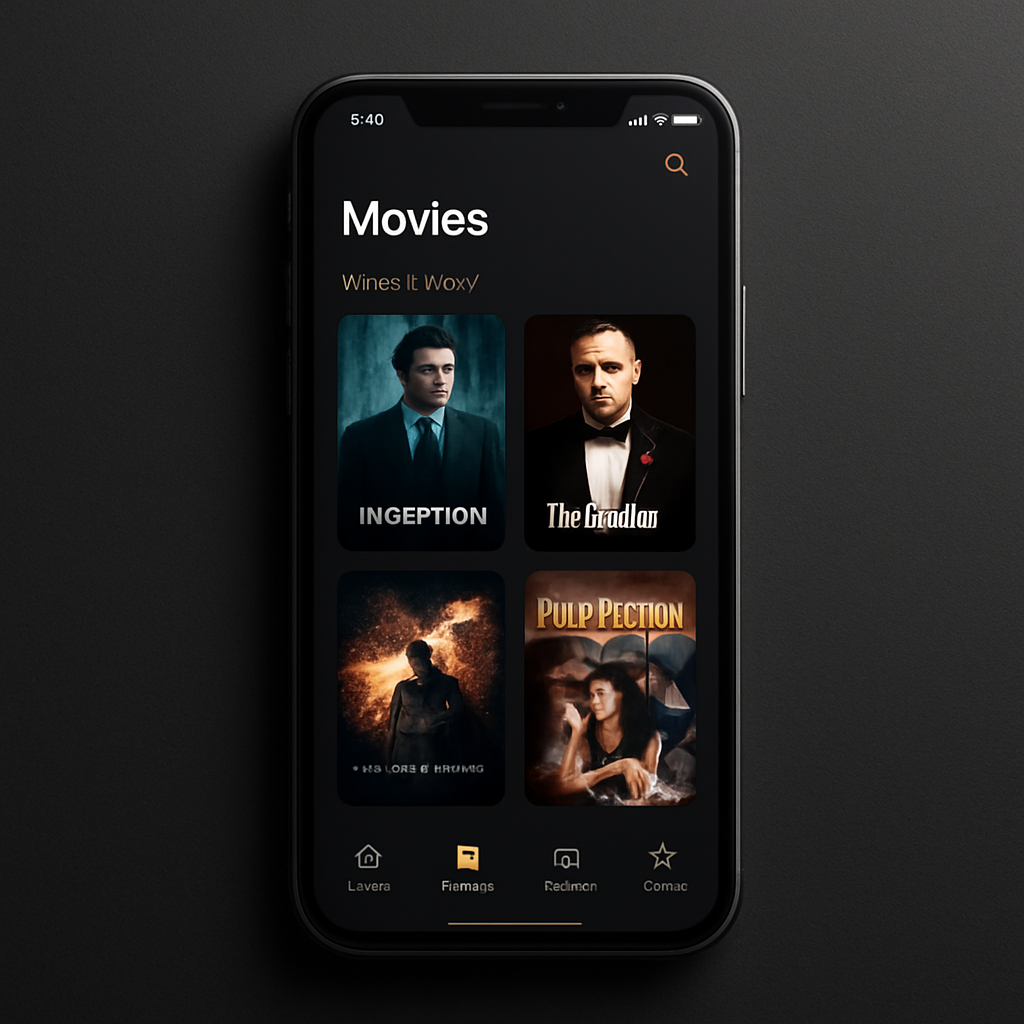 PikCube app interface showing a media library on iPhone